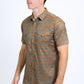 Mens Performance Western Short Sleeve Aztec Print Camel Shirt
