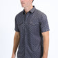 Mens Performance Western Short Sleeve Aztec Print Charcoal Shirt