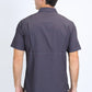 Mens Performance Western Short Sleeve Aztec Print Charcoal Shirt