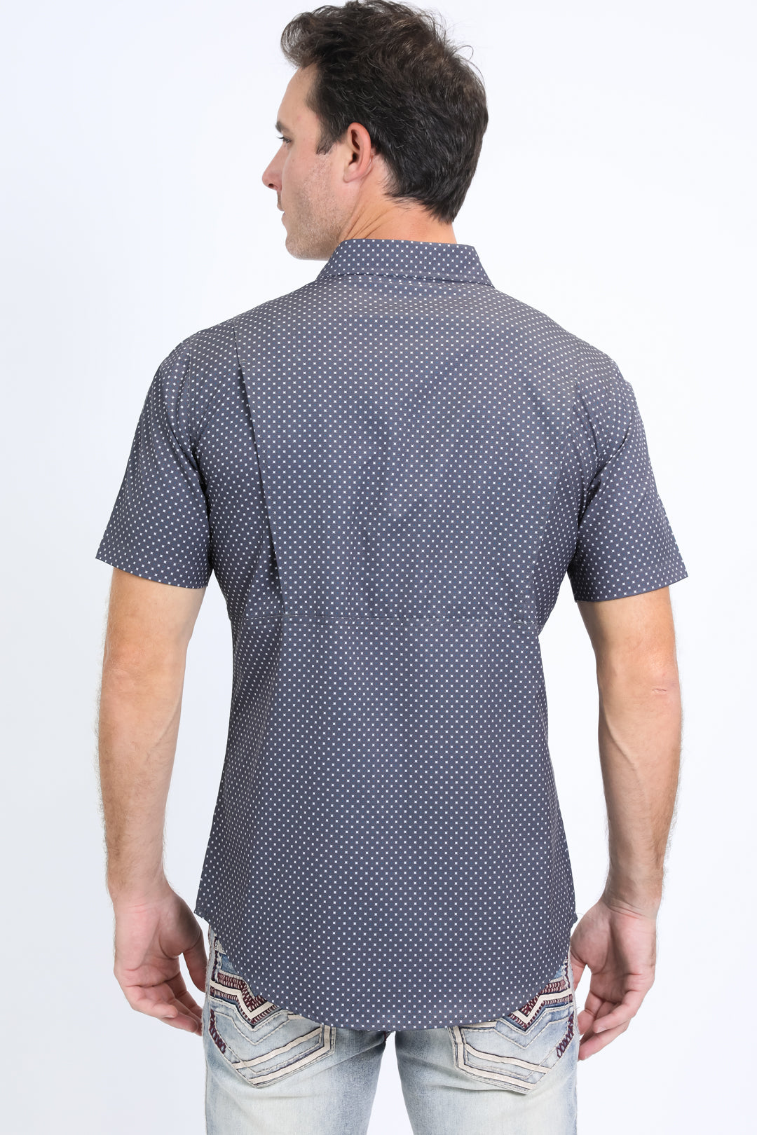 Slim Fit Aztec Mens Shirt Black