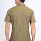 Mens Performance Western Short Sleeve Aztec Print Khaki Shirt