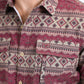 Mens Performance Western Short Sleeve Aztec Print Khaki Shirt