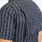 Mens Performance Western Short Sleeve Aztec Print Navy Shirt