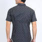 Mens Performance Western Short Sleeve Aztec Print Navy Shirt