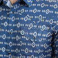 Mens Performance Western Short Sleeve Aztec Print Navy Shirt