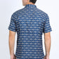 Mens Performance Western Short Sleeve Aztec Print Navy Shirt