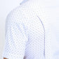 Mens Performance Western Short Sleeve Aztec Print White Shirt