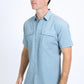 Mens Performance Western Short Sleeve Aztec Print Slate Shirt
