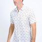 Mens Performance Western Short Sleeve Aztec Print White Shirt