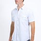 Mens Performance Western Short Sleeve Aztec Print White Shirt