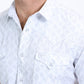 Mens Performance Western Short Sleeve Aztec Print White Shirt