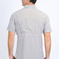 Mens Performance Western Short Sleeve Aztec Print White Shirt