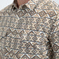 Men's Performance Western Short Sleeve Beige Shirt