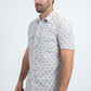 Men's Performance Western Short Sleeve Beige Shirt