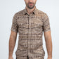 Men's Performance Western Short Sleeve Beige Shirt