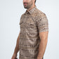 Men's Performance Western Short Sleeve Beige Shirt