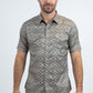 Men's Performance Western Short Sleeve Beige Shirt