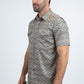Men's Performance Western Short Sleeve Beige Shirt