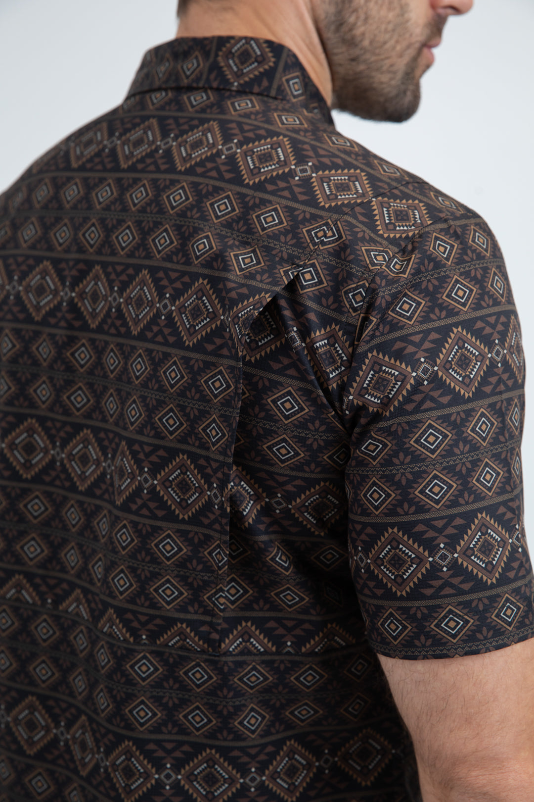 Men's Performance Western Short Sleeve Black Shirt