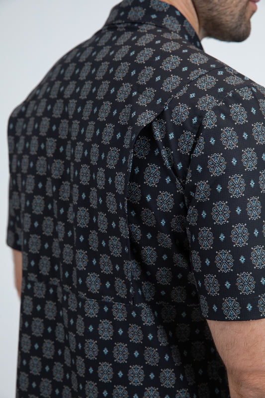 black kaleidoscope western shirt lifestyle platini