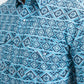 Men's Performance Western Short Sleeve Blue Shirt