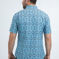 Men's Performance Western Short Sleeve Blue Shirt