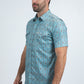 Men's Performance Western Short Sleeve Blue Shirt