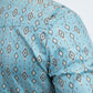 Men's Performance Western Short Sleeve Blue Shirt