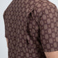 Men's Performance Western Short Sleeve Brown Shirt