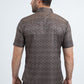 Men's Performance Western Short Sleeve Brown Shirt