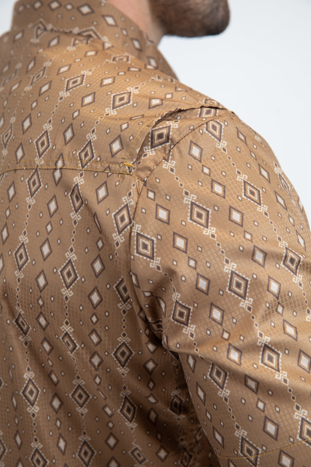 Men's Performance Western Short Sleeve Camel Shirt