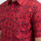 Men's Performance Western Short Sleeve Red Shirt
