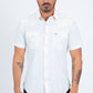 white performance western solid shirt front platini