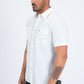 white performance western solid shirt side platini