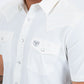 white performance western solid shirt detail platini