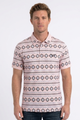 Geometric Tribal Band Print Polo