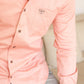 Men’s Single Pocket Logo Modern Fit Stretch Dress Shirt - Pink