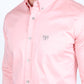 Men’s Single Pocket Logo Modern Fit Stretch Dress Shirt - Pink