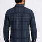 navy plaid western shirt men platini back