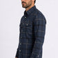 navy plaid western shirt men platini detail