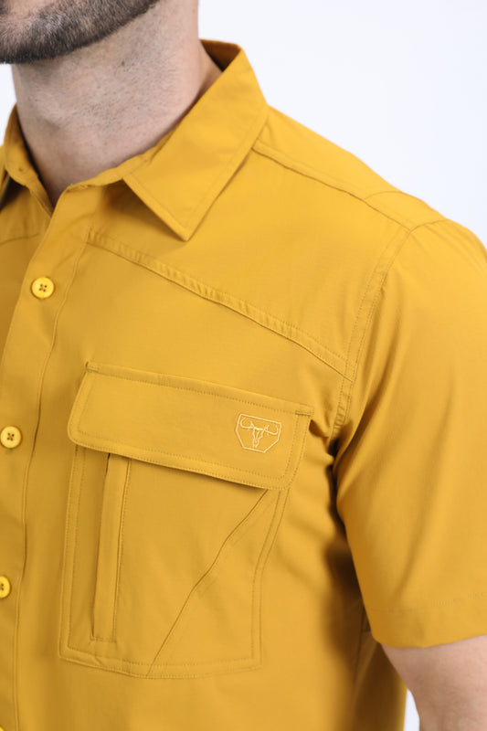 mustard portage performance shirt men platini detail-2