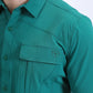 green portage performance shirt men platini detail