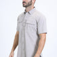 grey portage performance shirt men platini back