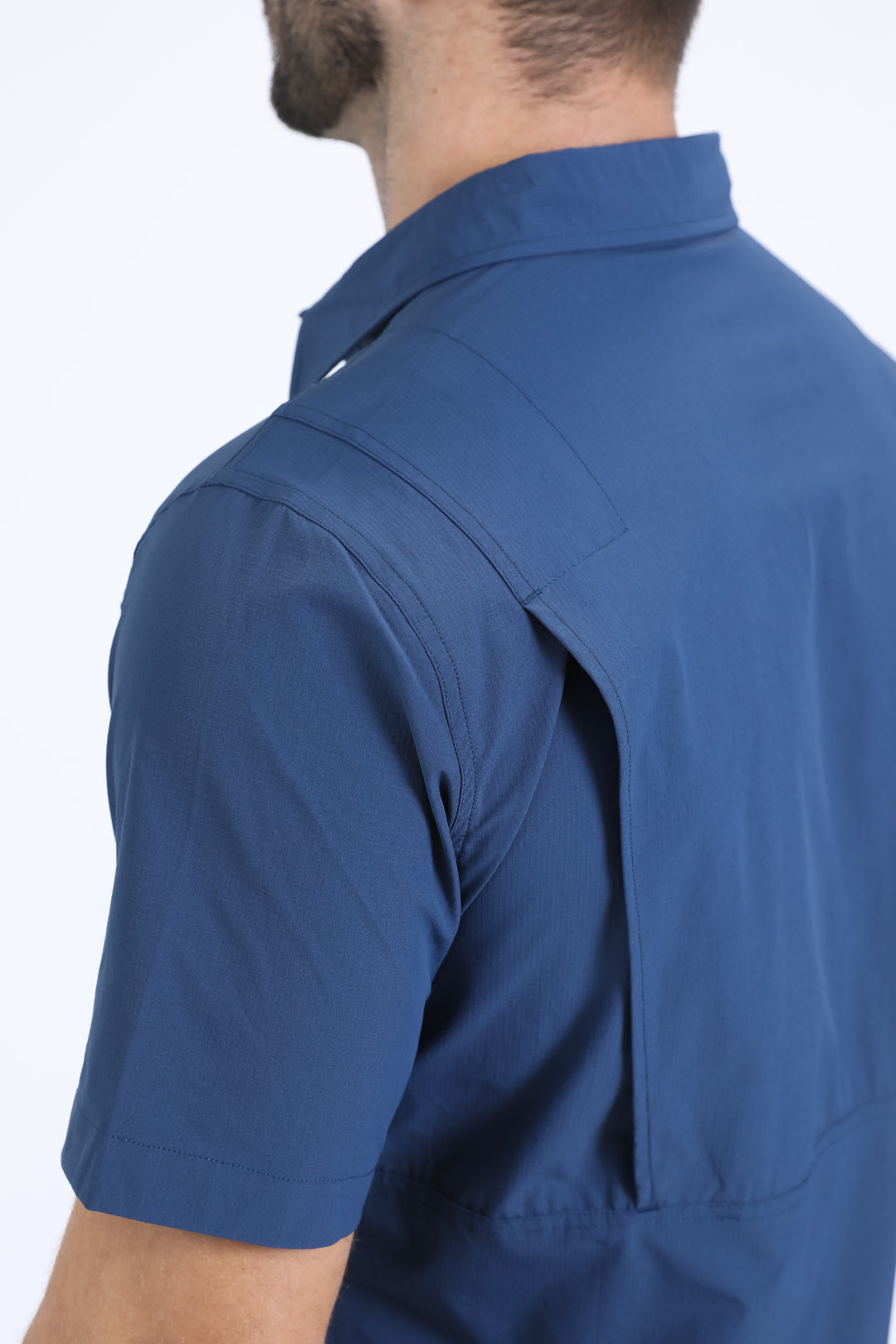navy portage performance shirt men platini detail-2