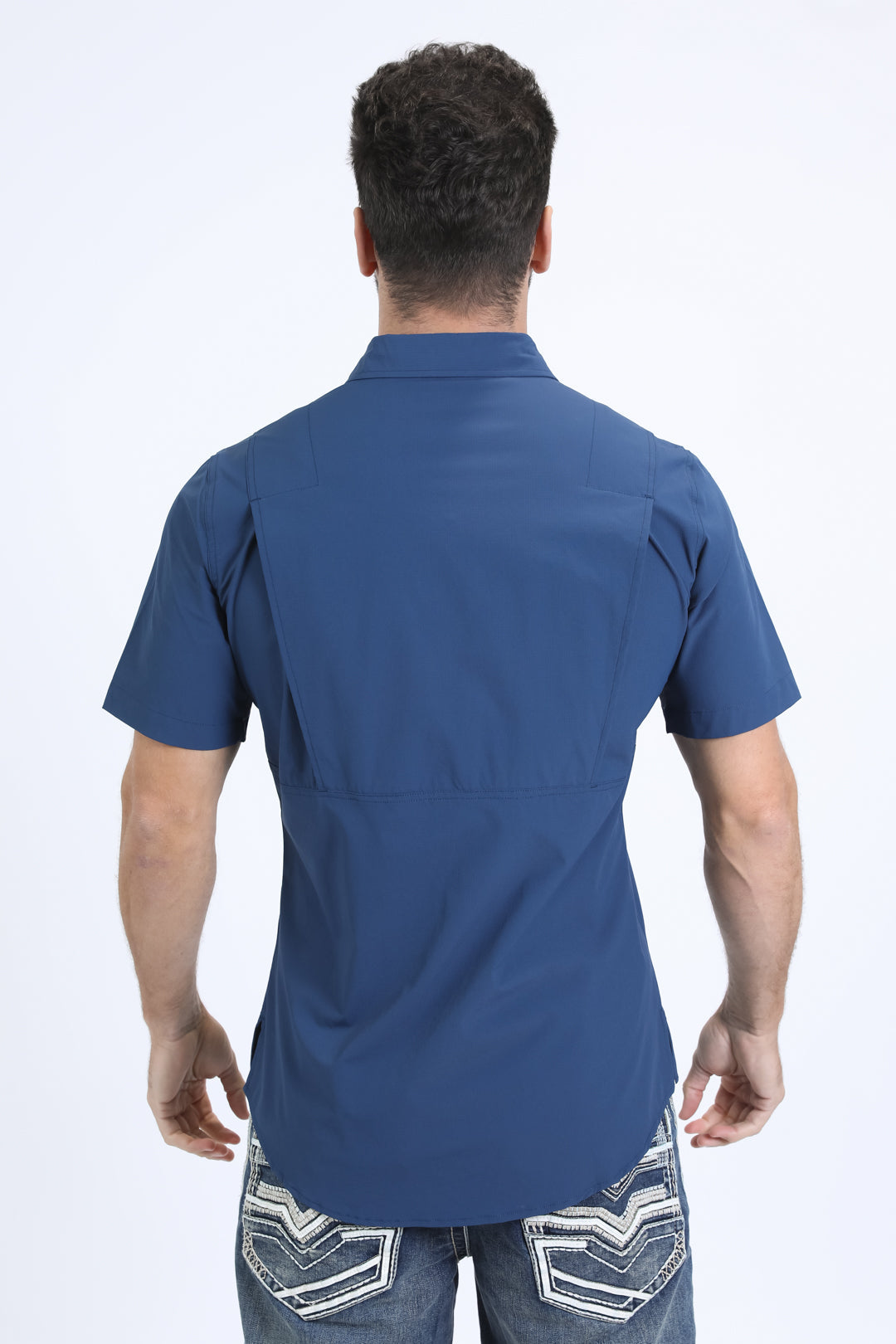 navy portage performance shirt men platini detail-3