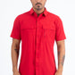 red portage performance shirt men platini front