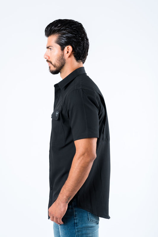 black portage performance shirt men platini detail-3