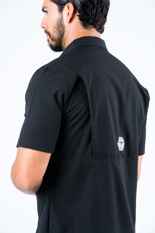black portage performance shirt men platini detail