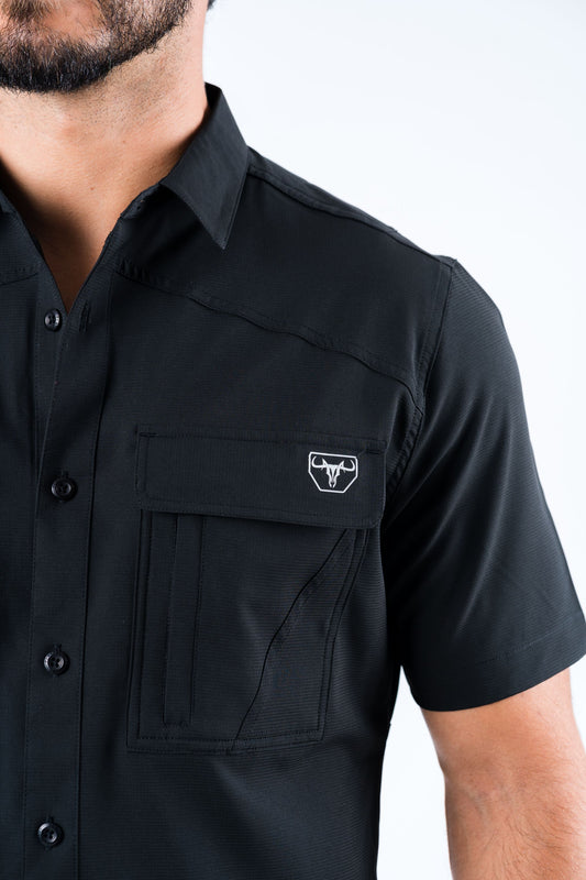 black portage performance shirt men platini back