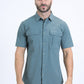 slate green portage performance shirt men platini front